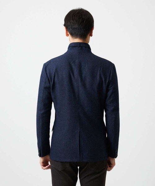 MICHEL KLEIN HOMME (ミッシェルクランオム)の「ウールコンバーチブルジャケット(テーラードジャケット・メンズ・ブラック/ネイビー・MEDIUM/LARGE/X-LARGE)」の6枚目の写真