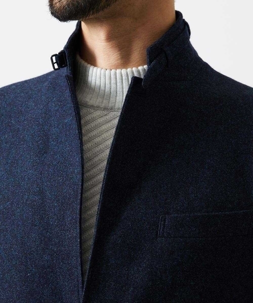 MICHEL KLEIN HOMME (ミッシェルクランオム)の「ウールコンバーチブルジャケット(テーラードジャケット・メンズ・ブラック/ネイビー・MEDIUM/LARGE/X-LARGE)」の7枚目の写真