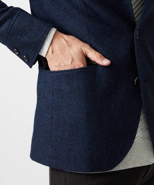 MICHEL KLEIN HOMME (ミッシェルクランオム)の「ウールコンバーチブルジャケット(テーラードジャケット・メンズ・ブラック/ネイビー・MEDIUM/LARGE/X-LARGE)」の11枚目の写真