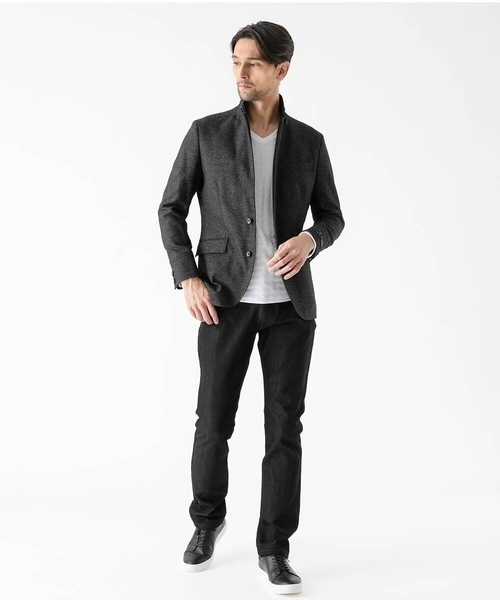 MICHEL KLEIN HOMME (ミッシェルクランオム)の「ウールコンバーチブルジャケット(テーラードジャケット・メンズ・ブラック/ネイビー・MEDIUM/LARGE/X-LARGE)」の15枚目の写真