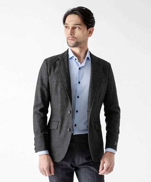 MICHEL KLEIN HOMME (ミッシェルクランオム)の「ウールコンバーチブルジャケット(テーラードジャケット・メンズ・ブラック/ネイビー・MEDIUM/LARGE/X-LARGE)」の16枚目の写真