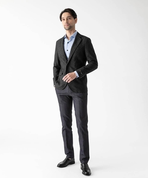 MICHEL KLEIN HOMME (ミッシェルクランオム)の「ウールコンバーチブルジャケット(テーラードジャケット・メンズ・ブラック/ネイビー・MEDIUM/LARGE/X-LARGE)」の18枚目の写真