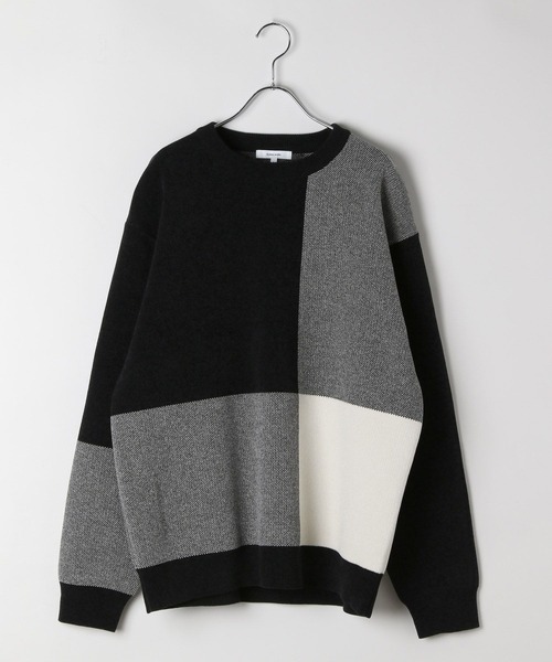 GLOBAL WORK（グローバルワーク）の「やわらかリッチモールニット/柄/581135（ニット/セーター・メンズ・チャコールグレー/ライトグレー/ブラック/ネイビー/ブルー/グレイッシュベージュ・SMALL/MEDIUM/LARGE/X-LARGE）」の7枚目の写真