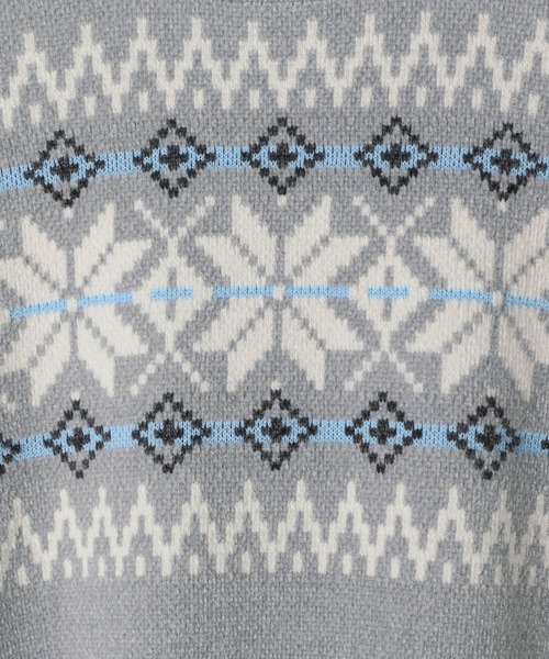 GLOBAL WORK（グローバルワーク）の「やわらかリッチモールニット/柄/581135（ニット/セーター・メンズ・チャコールグレー/ライトグレー/ブラック/ネイビー/ブルー/グレイッシュベージュ・SMALL/MEDIUM/LARGE/X-LARGE）」の12枚目の写真
