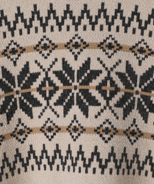 GLOBAL WORK（グローバルワーク）の「やわらかリッチモールニット/柄/581135（ニット/セーター・メンズ・チャコールグレー/ライトグレー/ブラック/ネイビー/ブルー/グレイッシュベージュ・SMALL/MEDIUM/LARGE/X-LARGE）」の14枚目の写真