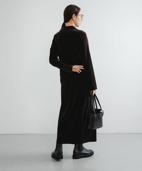 アーバンリサーチ（URBAN RESEARCH）/ベロアシャツカラーワンピース セール】ベロアシャツカラーワンピース（ワンピース）｜URBAN RESEARCH