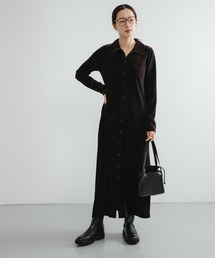 URBAN RESEARCH | ベロアシャツカラーワンピース(ワンピース)