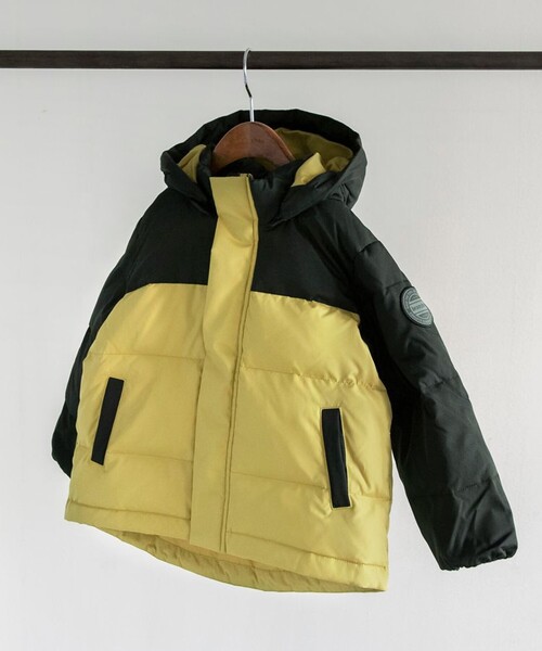 BRANSHES（ブランシェス）の「【はっ水/フード取り外し可】ダウンジャケット（ダウンジャケット/コート・キッズ・ベージュ/カーキオリーブ・130/110/100/120/150/140）」の3枚目の写真