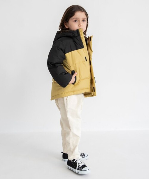 BRANSHES（ブランシェス）の「【はっ水/フード取り外し可】ダウンジャケット（ダウンジャケット/コート・キッズ・ベージュ/カーキオリーブ・130/110/100/120/150/140）」の5枚目の写真