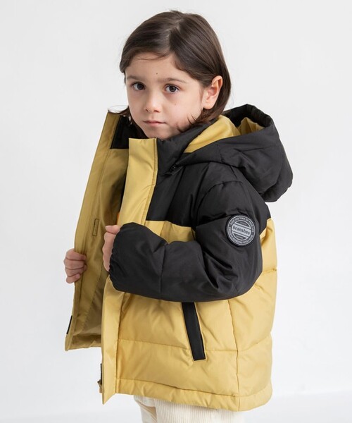 BRANSHES（ブランシェス）の「【はっ水/フード取り外し可】ダウンジャケット（ダウンジャケット/コート・キッズ・ベージュ/カーキオリーブ・130/110/100/120/150/140）」の7枚目の写真