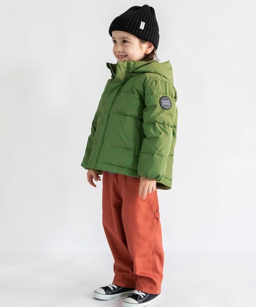 BRANSHES（ブランシェス）の「【はっ水/フード取り外し可】ダウンジャケット（ダウンジャケット/コート・キッズ・ベージュ/カーキオリーブ・130/110/100/120/150/140）」の19枚目の写真