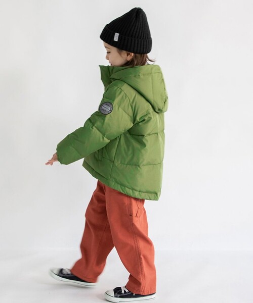 BRANSHES（ブランシェス）の「【はっ水/フード取り外し可】ダウンジャケット（ダウンジャケット/コート・キッズ・ベージュ/カーキオリーブ・130/110/100/120/150/140）」の21枚目の写真