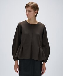 cloenc | 【セットアップ/マシンウォッシュ】カットジョーゼットペプラムプルオーバー(Tシャツ/カットソー)