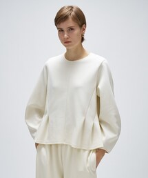 cloenc | 【セットアップ／マシンウォッシュ】カットジョーゼットペプラムプルオーバー(Tシャツ/カットソー)