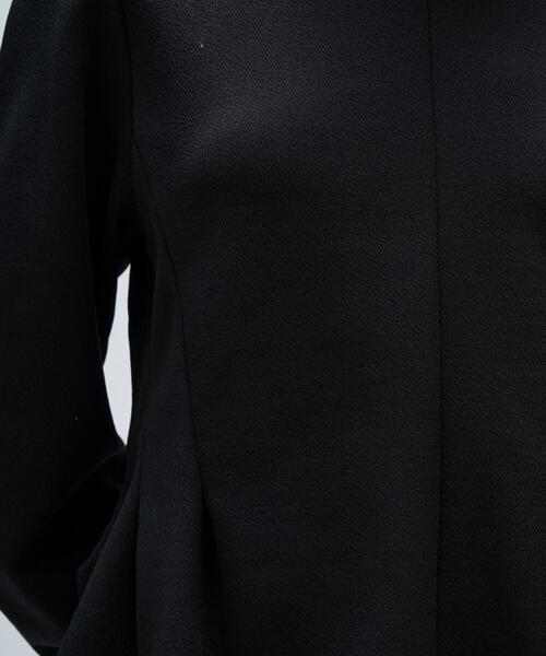 cloenc（クロエンス）の「【セットアップ／マシンウォッシュ】カットジョーゼットペプラムプルオーバー（Tシャツ/カットソー・レディース・ダークブラウン/ブラック/オフホワイト・01/02/03）」の21枚目の写真