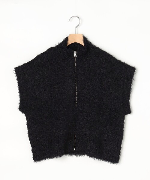 MICO COULIER（ミコクリエ）の「カールボアライクニット（カーディガン/ボレロ・レディース・ブラック/オフホワイト・38）」の11枚目の写真