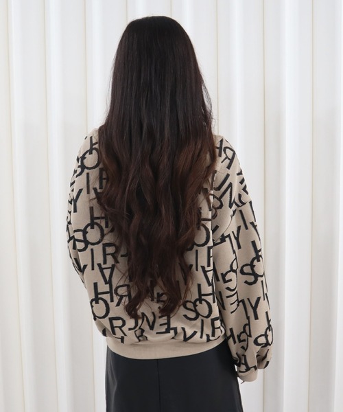 CECIL McBEE（セシルマクビー）の「ふくれジャガードフェイクレイヤードトップス（Tシャツ/カットソー・レディース・ライトベージュ/ベージュ/グレイッシュベージュ・MEDIUM/LARGE）」の4枚目の写真