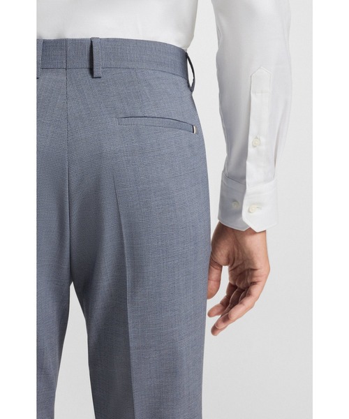BOSS(ボス)の「フォーマルパンツ パターン バージンウールブレンド(その他パンツ・メンズ・ホワイト/ライトブルー/ダークグリーン・48/46/50/56/52/54/44)」の14枚目の写真
