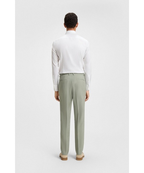 BOSS(ボス)の「フォーマルパンツ パターン バージンウールブレンド(その他パンツ・メンズ・ホワイト/ライトブルー/ダークグリーン・48/46/50/56/52/54/44)」の10枚目の写真