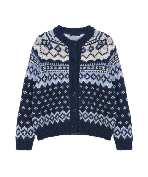 NICK&NICOLE(ニックアンドニコール)の「ETHNIC JACQUARD SWEATER CARDIGAN_NAVY(カーディガン/ボレロ・レディース・その他・FREE)」の4枚目の写真