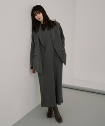 UNITED TOKYO（ユナイテッドトウキョウ）の「フィブリルアシメキャミワンピース｜ウォッシャブル/セットアップ/オフィスカジュアル/オケージョン/ストレッチ/春服（ワンピース）」