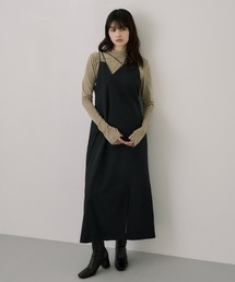 UNITED TOKYO（ユナイテッドトウキョウ）の「フィブリルアシメキャミワンピース｜ウォッシャブル/セットアップ/オフィスカジュアル/オケージョン/ストレッチ/春服（ワンピース）」