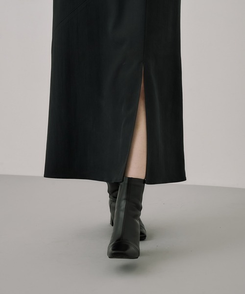 UNITED TOKYO(ユナイテッドトウキョウ)の「フィブリルアシメキャミワンピース|ウォッシャブル/セットアップ/オフィスカジュアル/オケージョン/ストレッチ/春服(ワンピース・レディース・グレー/ブラック・1/2)」の19枚目の写真