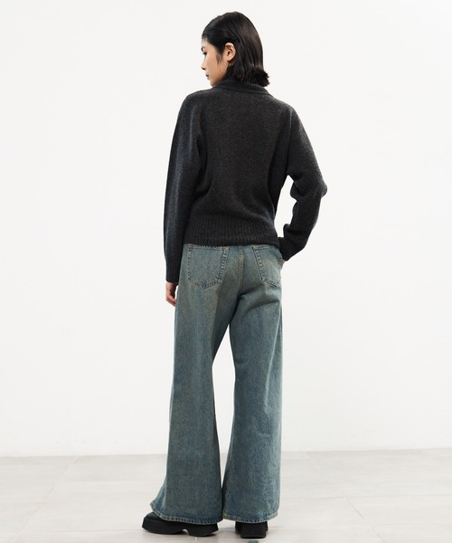 STUDIOUS（ステュディオス）の「【STUDIOUS/ステュディオス】Cashmere Wool Drivers Knit/カシミアウールドライバーズニット（ニット/セーター・レディース・ピンク/モカ/ダークグレー・FREE）」の8枚目の写真