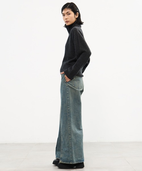 STUDIOUS（ステュディオス）の「【STUDIOUS/ステュディオス】Cashmere Wool Drivers Knit/カシミアウールドライバーズニット（ニット/セーター・レディース・ピンク/モカ/ダークグレー・FREE）」の7枚目の写真