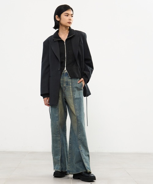 STUDIOUS（ステュディオス）の「【STUDIOUS/ステュディオス】Cashmere Wool Drivers Knit/カシミアウールドライバーズニット（ニット/セーター・レディース・ピンク/モカ/ダークグレー・FREE）」の6枚目の写真