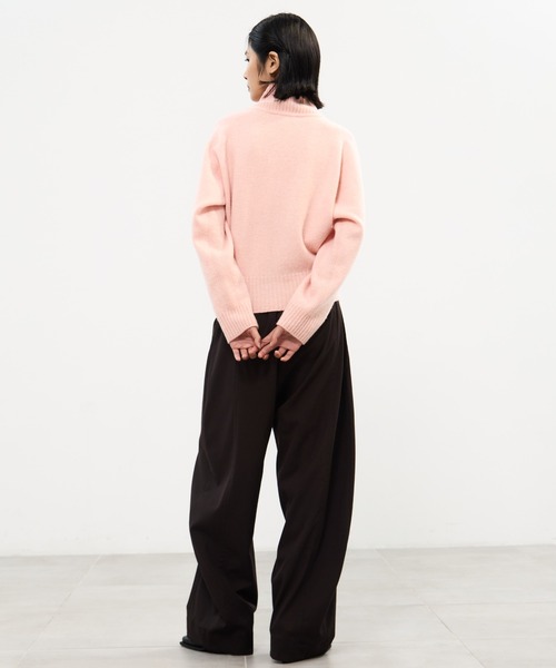 STUDIOUS（ステュディオス）の「【STUDIOUS/ステュディオス】Cashmere Wool Drivers Knit/カシミアウールドライバーズニット（ニット/セーター・レディース・ピンク/モカ/ダークグレー・FREE）」の18枚目の写真