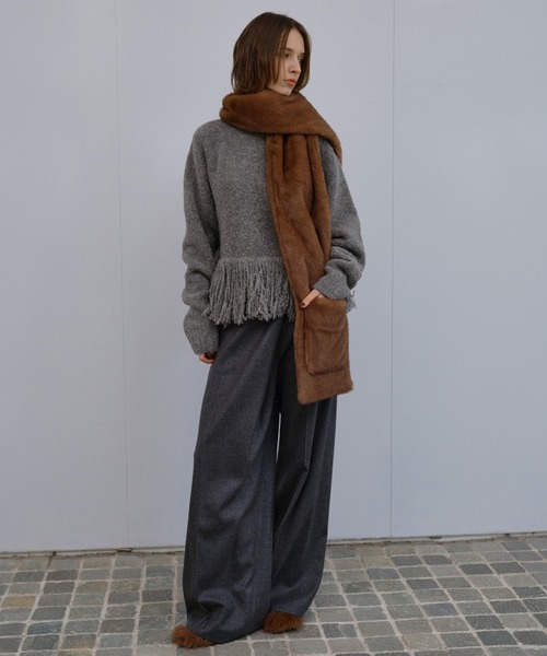 LE CIEL BLEU（ルシェルブルー）の「ラップフロントトラウザー / Wrap Front Trousers（その他パンツ・レディース・ブラック/チャコールグレー/ラベンダー/ブラウン・34/36/38）」の3枚目の写真