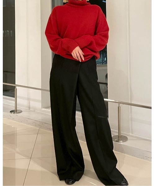 LE CIEL BLEU（ルシェルブルー）の「ラップフロントトラウザー / Wrap Front Trousers（その他パンツ・レディース・ブラック/チャコールグレー/ラベンダー/ブラウン・34/36/38）」の2枚目の写真