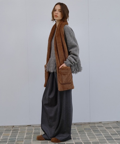 LE CIEL BLEU（ルシェルブルー）の「ラップフロントトラウザー / Wrap Front Trousers（その他パンツ・レディース・ブラック/チャコールグレー/ラベンダー/ブラウン・34/36/38）」の8枚目の写真