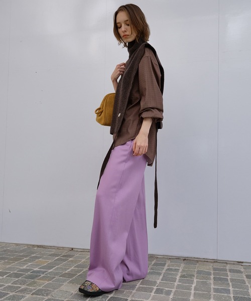 LE CIEL BLEU（ルシェルブルー）の「ラップフロントトラウザー / Wrap Front Trousers（その他パンツ・レディース・ブラック/チャコールグレー/ラベンダー/ブラウン・34/36/38）」の20枚目の写真