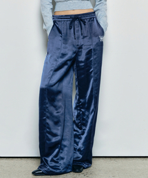 DOT DOUBLE LINE SATIN PANTS_NAVY