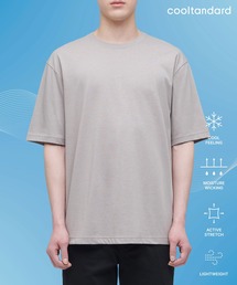 [クールタンダード] リラックスフィットクルーネックTシャツ [マッシュルーム]