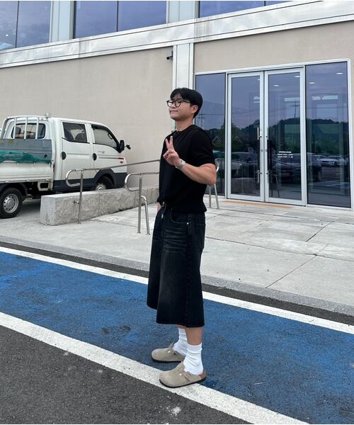 TOFFEE(トフィー)の「ウォッシュドバミューダデニムパンツ(DEEP BLUE BLACK)(その他パンツ・メンズ・その他・SMALL/MEDIUM/LARGE/X-LARGE)」の12枚目の写真