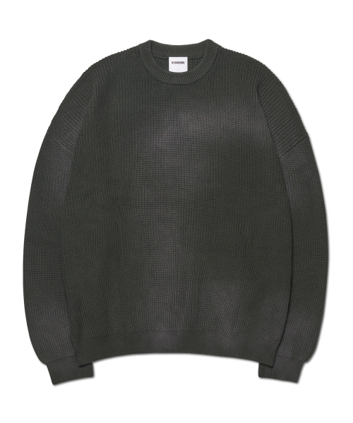 NOMANUAL(NOMANUAL)の「SPRAY DYEING KNIT - KHAKI(ニット/セーター・レディース・その他・MEDIUM/LARGE/X-LARGE/SMALL)」の1枚目の写真