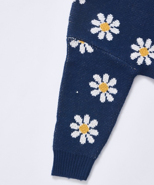 pairmanon(ペアマノン)の「ユニセックス フラワージャガード 総柄 ニット(ニット/セーター・キッズ・アイボリー/ネイビー・XS/S/M/L)」の18枚目の写真