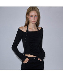 ROSEFRANTZ（ロゼフランツ）の「Eyelet Belt Long Sleeve [Black]（Tシャツ/カットソー）」