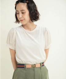 シアーベロア パフスリーブTシャツ