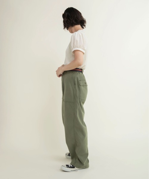 CHILD WOMAN（チャイルドウーマン）の「シアーベロア パフスリーブTシャツ（Tシャツ/カットソー・レディース・アイボリー/ブラウン・FREE）」の8枚目の写真