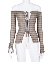 BASICKS（ベイシックス）の「Sheer Stripe Strap Cardigan（カーディガン/ボレロ）」