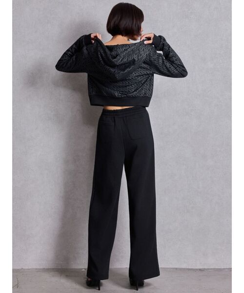 GYDA（ジェイダ）の「GG chain glitter print shortパーカー（パーカー・レディース・ブラック/グレー・FREE）」の10枚目の写真