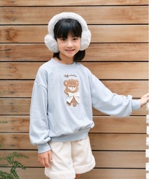 MPS | 【MPS】クマアップリケ スウェットプルオーバー (おしゃれ/子供服/リボン/カジュアル/遊び心)(スウェット)