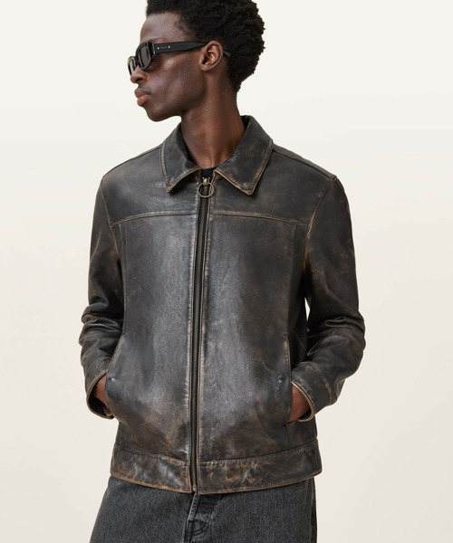 ALLSAINTS（オールセインツ）の「ALLSAINTS ALKAN JACKET（ライダースジャケット・メンズ・ブラック系その他・X-SMALL/SMALL/LARGE/MEDIUM/X-LARGE）」の5枚目の写真