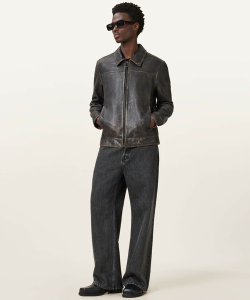 ALLSAINTS（オールセインツ）の「ALLSAINTS ALKAN JACKET（ライダースジャケット・メンズ・ブラック系その他・X-SMALL/SMALL/LARGE/MEDIUM/X-LARGE）」の9枚目の写真