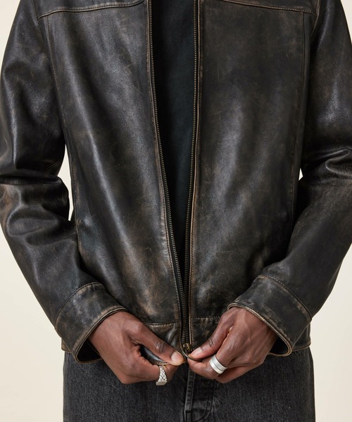 ALLSAINTS（オールセインツ）の「ALLSAINTS ALKAN JACKET（ライダースジャケット・メンズ・ブラック系その他・X-SMALL/SMALL/LARGE/MEDIUM/X-LARGE）」の12枚目の写真