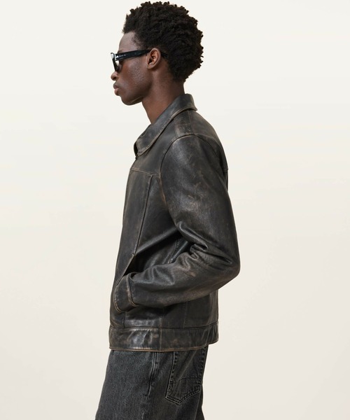 ALLSAINTS（オールセインツ）の「ALLSAINTS ALKAN JACKET（ライダースジャケット・メンズ・ブラック系その他・X-SMALL/SMALL/LARGE/MEDIUM/X-LARGE）」の6枚目の写真